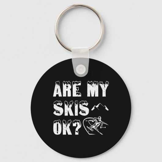 Porte-clés Mes Skis Ok Drôle Cadeaux De Ski (Recto)