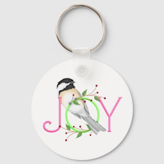 Porte-clés Mésange mignonne "Joie" (Recto)