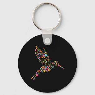 Porte-clés Messag caché subtil anti-Trump Floral Hummingbird