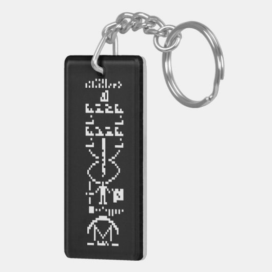 Porte-clés Message binaire 1974 d'Arecibo (Dos droit)