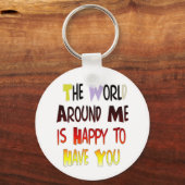 Porte-clés Message d'accueil puissant : un devis motivant (Recto)