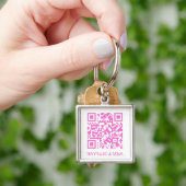 Porte-clés Message de code QR pour HOCO date.b (main)