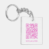 Porte-clés Message de code QR pour HOCO date.b (Devant gauche)