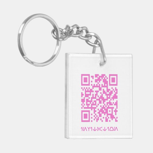 Porte-clés Message de code QR pour HOCO date.b (Devant gauche)