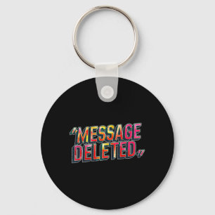 Porte-clés _message Supprimé_ Chat Drôle Sarcastique Citation