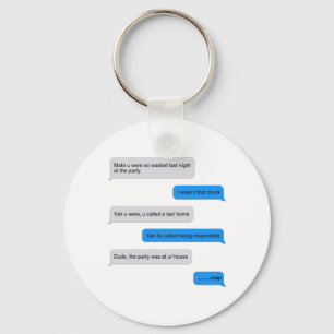 Porte-clés Message texte amusant