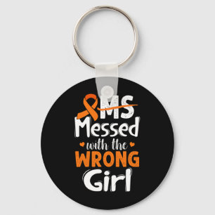 Porte-clés Messed Avec La Mauvaise Fille Porte Orange
