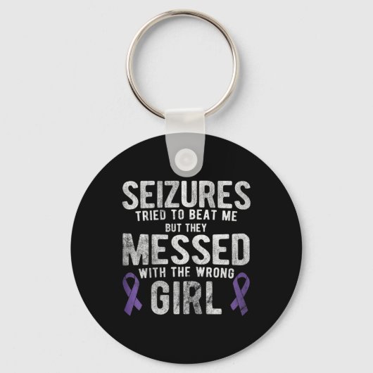 Porte-clés Messed Avec La Mauvaise Sensibilisation À L'Épilep (Recto)