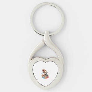 Porte-clés Messy Bun Skeleton mignon Amoureux de les chiens c