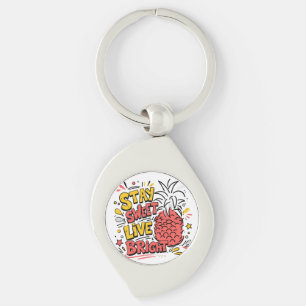 Porte-clés Métal Ananas   Anneau à Clés Tropical M
