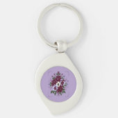 Porte-Clés Métal Bouquet de Violettes (Devant)