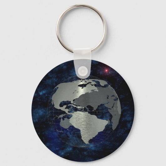 Porte-clés Métal Carte globale (Recto)