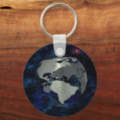 Porte-clés Métal Carte globale (Recto)