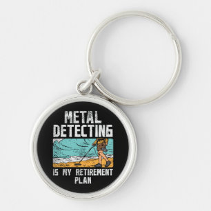 Porte-clés Metal Detecting Retirement