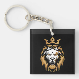 Porte-clés métal Lion Couronne Royale