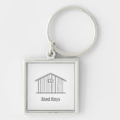 Porte-clés Métal Moderne Simple Conception Minimale Touches S (Devant)