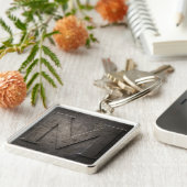 Porte-clés Métal noir Rustique M Porte - clé Monogramme (Côté)