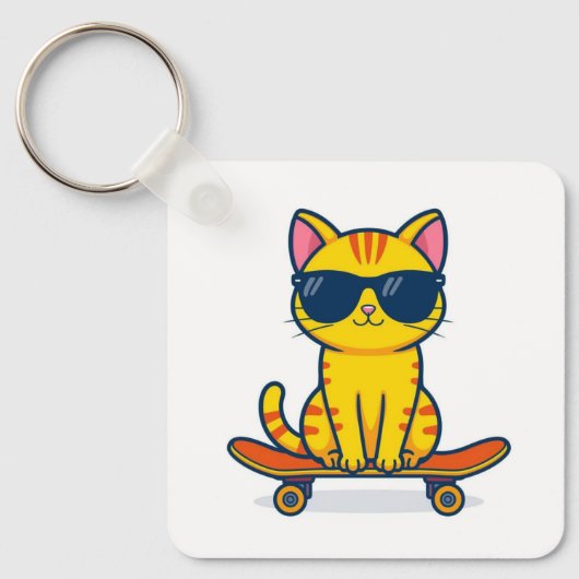 Porte-clés Metal Square Keychain  (Recto)