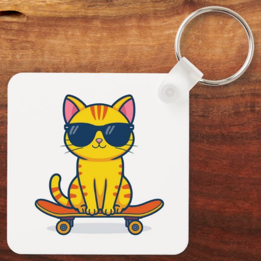 Porte-clés Metal Square Keychain  (Verso)