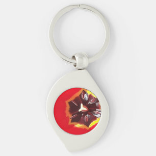 Porte-clés Métal Tulipe rouge écarlate