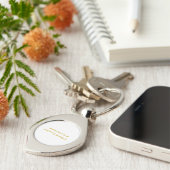 Porte-clés Metallic Gold & White Professional Modern Elegant (Côté )