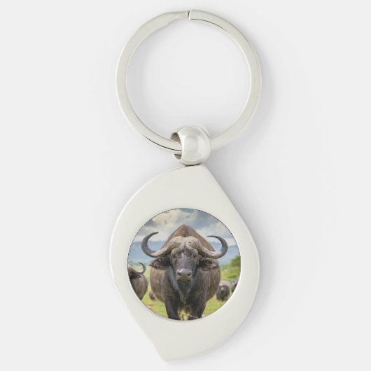 Porte-clés métallique Cool Buffalo ! (Devant)