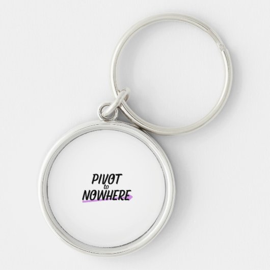 Porte-clés métallique industriel Pivot to Nowhere (Devant)