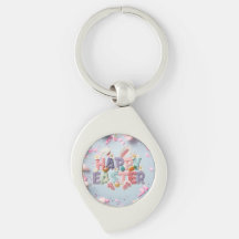 Porte-clés métallique Joyeuses Pâques