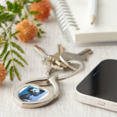 Porte-clés métallique Lady Blue (Côté )