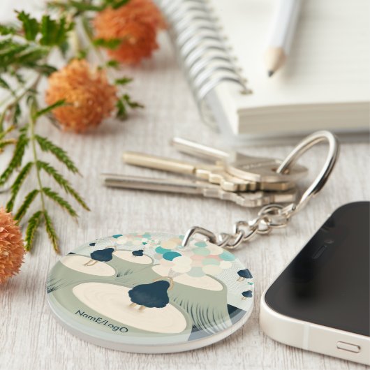 Porte-clés métaphore_22_une fille en acrylique de rêve (Devant Droit)