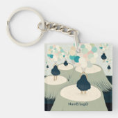 Porte-clés métaphore_22_une fille en acrylique de rêve (Devant)