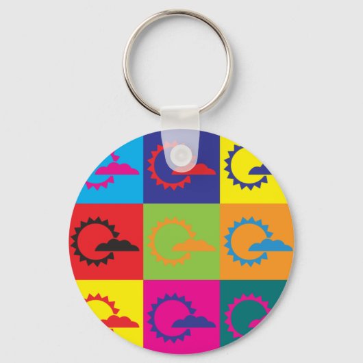 Porte-clés Météorologie Pop Art (Recto)