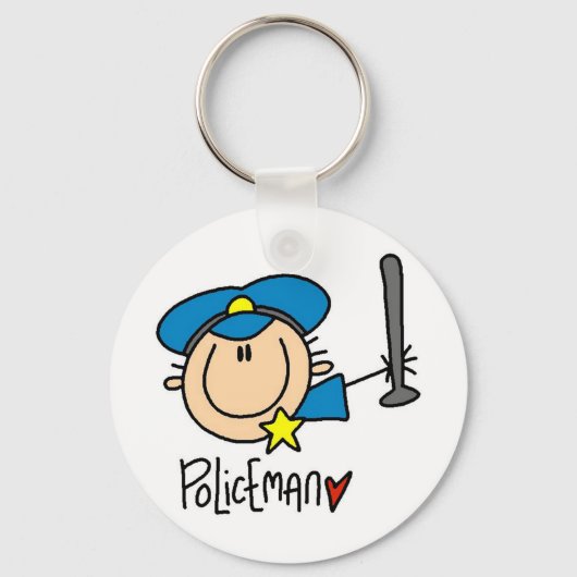 Porte-clés Métier d'agent de police (Recto)