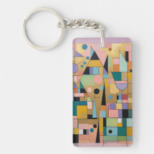 Porte-clés Métropole Géométrique Pastel