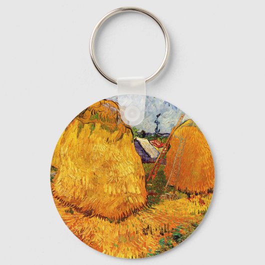 Porte-clés Meules de foin en Provence de Vincent van Gogh (Recto)