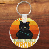 Porte-clés meurtre de clôture chat (Recto)