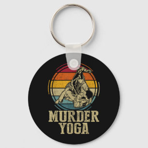 Porte-clés Meurtre Yoga Drôle Vintage Jiu-Jitsu Brésilien Jiu