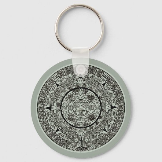 Porte-clés Mexicaine Aztec Sun Stone Maya Calendrier 1 (Recto)