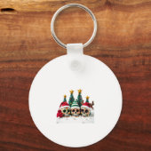 Porte-clés Mexican Calavera Santa Flower Sugar Skull Christma (Recto)