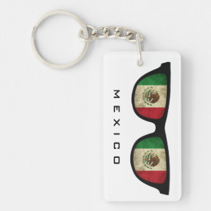 Porte-clés Mexico Shades texte et couleur personnalisés porte