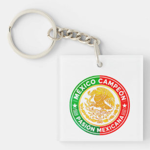 Porte-clés Mexique Champion Couleurs du Drapeau Graphique Bla