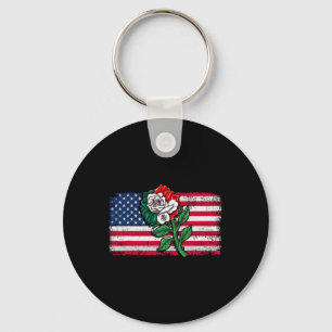 Porte-clés Mexique Drapeau mexicain Drapeau américain Rose 2