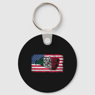 Porte-clés Mexique Drapeau Mexicain Vintage Fierté Hecho En M
