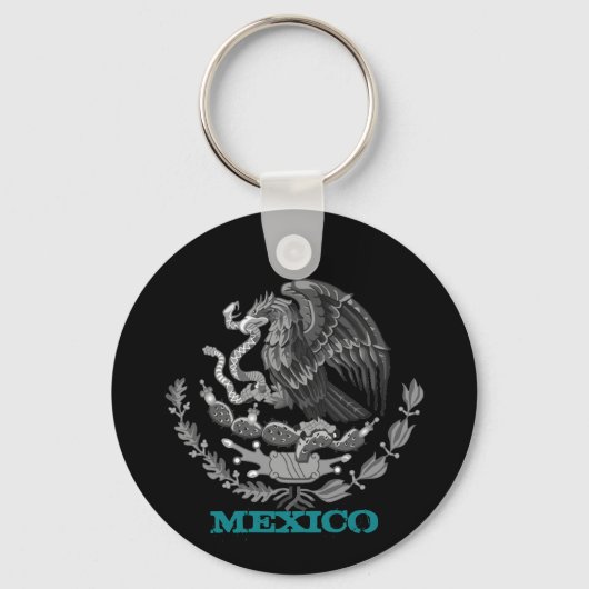 Porte-clés Mexique & emblème d'aigle mexicain, mode drapeau / (Verso)