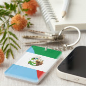 Porte-clés mexique guatémala symbole du pays à demi-drapeau (Devant droit)