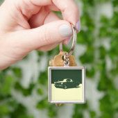 Porte-clés MGB, 1971 - Racing Green sur porte - clé léger (main)