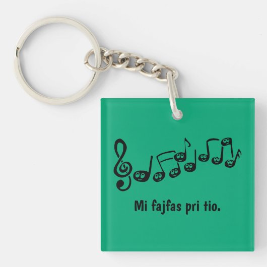 Porte-clés Mi fajfas pri tio. (Devant)