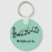 Porte-clés Mi fajfas pri tio. (Recto)