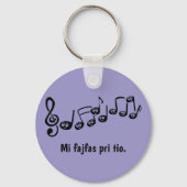 Porte-clés Mi fajfas pri tio. (Verso)