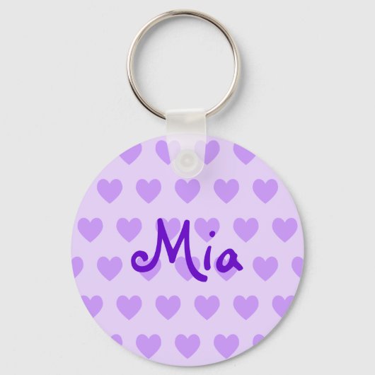 Porte-clés Mia en violet (Recto)